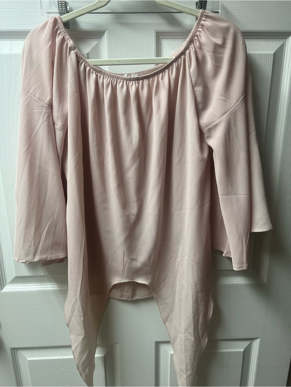 Women's Light Pink Off-Shoulder Blouse